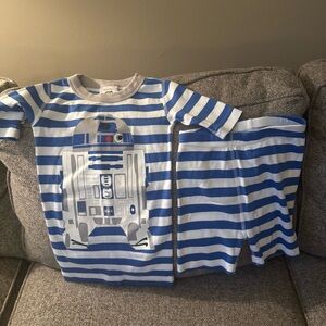 NWT- Hanna Anderson -Star Wars Kids Pajamas - Blue and White Stripes